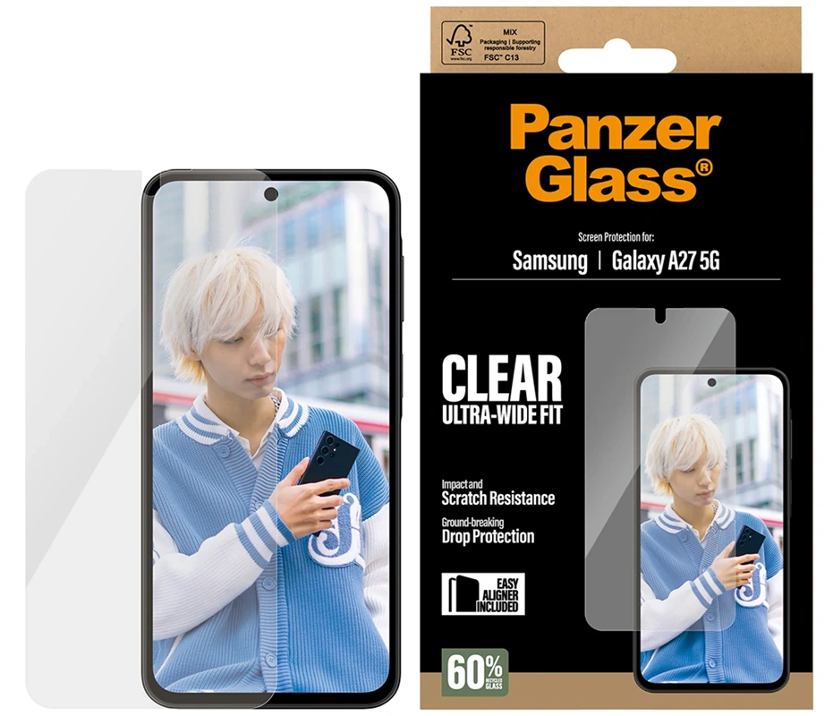 Panzerglass Samsung Galaxy A27 stikliukas, skaidri, 3 nuotrauka
